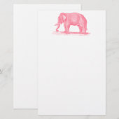 roze olifant 1800s Illustratie olifanten Briefpapier (Voorkant / Achterkant)