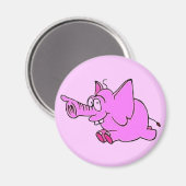 "Roze Olifant" 3" Koelkast Magneet (Voorkant / Achterkant)