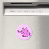 "Roze Olifant" 3" Koelkast Magneet (Insitu (Vaatwasser))