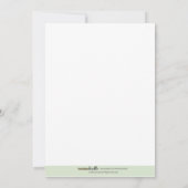 Roze olifant 5x7 Baby shower Uitnodiging (Achterkant)