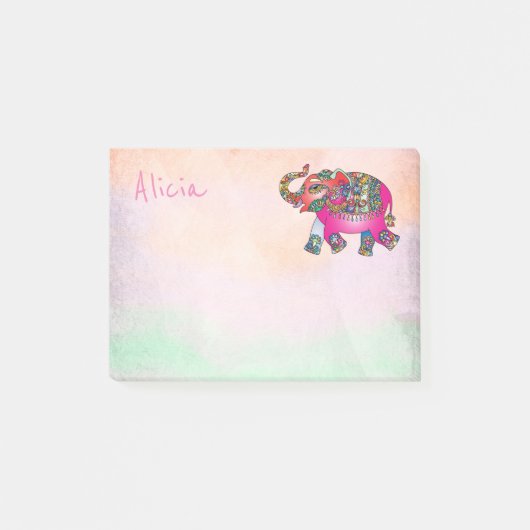 roze olifant aangepast artikel post-it® notes (Voorkant)