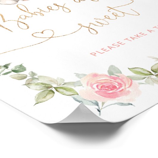 Roze olifant Babies zijn een zoet Poster (Hoek)