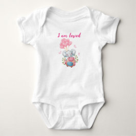 Roze olifant baby body | Ik word liefdevol Romper