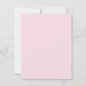 Roze olifant Baby Girl Shower Bedankkaart (Achterkant)