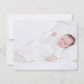 Roze Olifant Baby Meisje Custom Dank u Kaart Notitiekaartje (Achterkant)