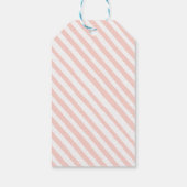 Roze olifant baby meisje douche dank u labels cadeaulabel (Achterkant)