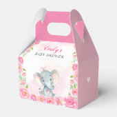 Roze Olifant Baby Meisje Douche Sprinkle Gast Gift Bedankdoosjes (Achterkant)