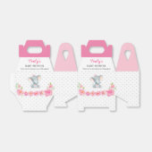 Roze Olifant Baby Meisje Douche Sprinkle Gast Gift Bedankdoosjes (Uitgevouwen)