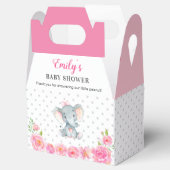 Roze Olifant Baby Meisje Douche Sprinkle Gast Gift Bedankdoosjes (Geopend)