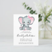 Roze olifant Baby shower (Staand voorkant)