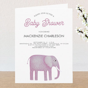 Roze olifant Baby shower