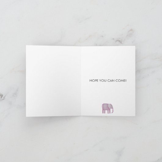 Roze olifant Baby shower (Binnen)