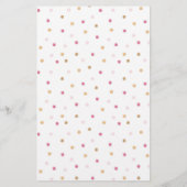 Roze olifant Baby shower Baby Naam Race Game (Achterkant)