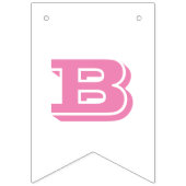Roze Olifant Baby shower Banner Bunting Flags (Tweede vlag)