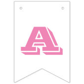 Roze Olifant Baby shower Banner Bunting Flags (Derde vlag)