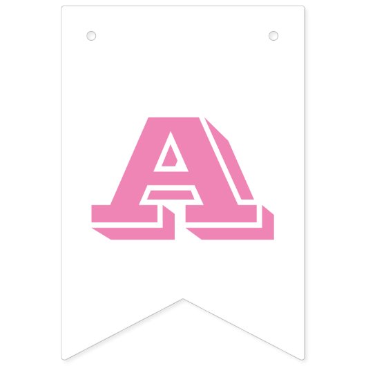 Roze Olifant Baby shower Banner Bunting Flags (Derde vlag)