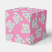 Roze olifant Baby shower Bedankdoosjes (Achterkant)