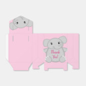 Roze olifant Baby shower Bedankdoosjes (Uitgevouwen)