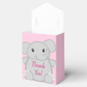 Roze olifant Baby shower Bedankdoosjes (Geopend)