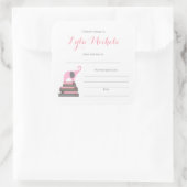 Roze Olifant baby shower bookplate Vierkante Sticker (Tas)