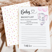 Roze olifant Baby shower Bucket List