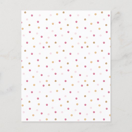 Roze olifant Baby shower Bucket List (Achterkant)