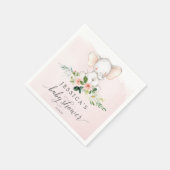 Roze Olifant Baby shower Cocktail Servet (Hoek)