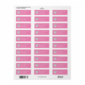 Roze olifant Baby shower Etiket (Full Sheet)