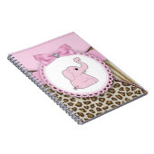 Roze olifant Baby shower gastenboeken Notitieboek (Rechterzijde)