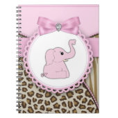 Roze olifant Baby shower gastenboeken Notitieboek (Voorkant)
