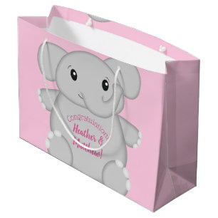 Roze olifant Baby shower Groot Cadeauzakje