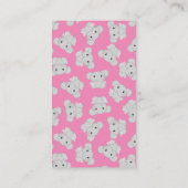 Roze olifant Baby shower Informatiekaartje (Achterkant)