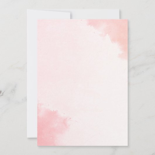 Roze olifant Baby shower Kaart (Achterkant)