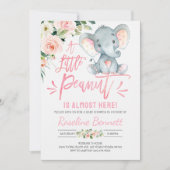 Roze olifant Baby shower Kaart (Voorkant)