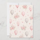 Roze Olifant Baby Shower Kaart (Achterkant)