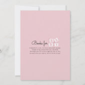 Roze olifant Baby shower Kaart (Achterkant)