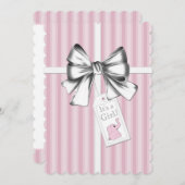 Roze olifant Baby shower Kaart (Voorkant / Achterkant)