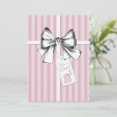 Roze olifant Baby shower Kaart (Staand voorkant)