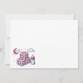 Roze olifant Baby shower Kaart (Achterkant)