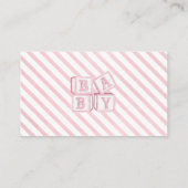 Roze olifant Baby shower Luierspoeling Informatiekaartje (Achterkant)