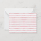 Roze Olifant Baby Shower Ouderlijk Advies Notitiekaartje (Achterkant)