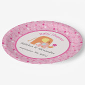 Roze olifant Baby shower Papier Bord (Gekanteld)