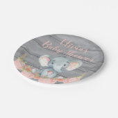 Roze olifant Baby shower Papier Bord (Gekanteld)