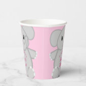 Roze olifant Baby shower Papieren Bekers (Rechts)