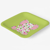 Roze olifant Baby shower Papieren Bordje (Gebogen)