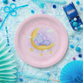 Roze olifant Baby shower Papieren Bordje (Feest)