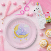 Roze olifant Baby shower Papieren Bordje (Feest)