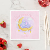 Roze olifant Baby shower Servet (Insitu)