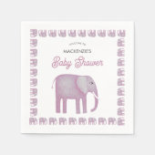 Roze olifant Baby shower Servet (Voorkant)