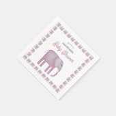 Roze olifant Baby shower Servet (Hoek)